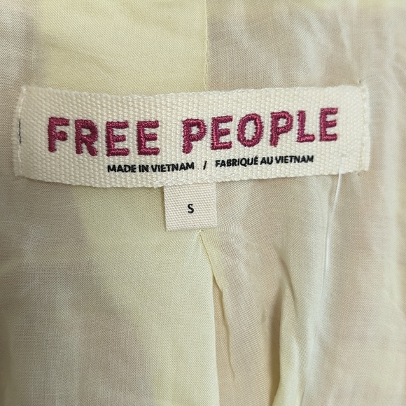 NWT Free People Olivia Gingham Blazer Pink Size Small - Picture 11 of 13